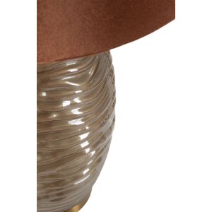 Lampa Stołowa Prague Szkło Żelazo Brąz Złoto Ø45.5cm