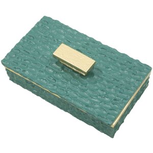 Mauro Ferretti Pudełko do przechowywania Grent zielono-złote 18,8x6,4x10,8 cm