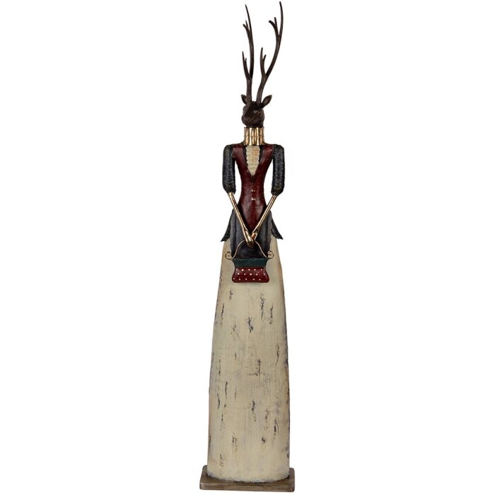 Clayre & Eef Figurka Dekoracyjna Sarenka 86cm Brązowo-Beżowa