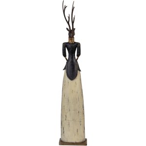 Clayre & Eef Figurka Dekoracyjna Sarenka 86cm Brązowo-Beżowa