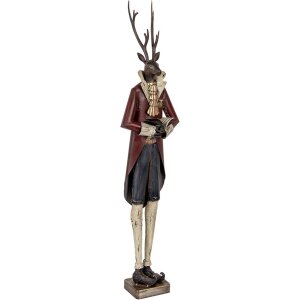 Clayre & Eef Figura Dekoracyjna Jeleń Barokowy 83cm Brązowo-Złota