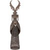 Clayre & Eef Renifer Metalowy Brązowo-Szary z Sercem 81 cm