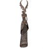 Clayre & Eef Renifer Metalowy Brązowo-Szary z Sercem 81 cm