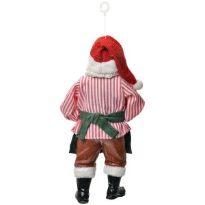 Clayre & Eef 66241 Wisząca Dekoracja Świętego Mikołaja 17 cm