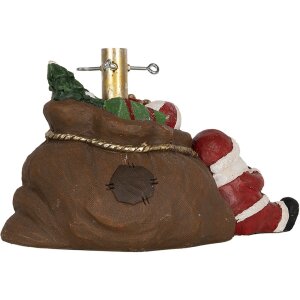 Clayre & Eef Podstawka pod Choinkę Brązowo-Czerwona 46x31x30 cm