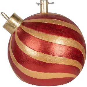 Clayre & Eef 6MG0152 Podstawa pod choinkę Czerwono-Złota 43x40x41 cm