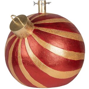 Clayre & Eef 6MG0152 Podstawa pod choinkę Czerwono-Złota 43x40x41 cm