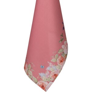Clayre & Eef Ścierka kuchenna 50x70 cm – Floralny wzór w różu