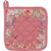 Clayre & Eef FFA45P Rękawica Kuchenna Różowa z Kwiatowym Wzorem 20x20 cm