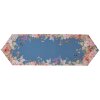Clayre & Eef Obrus 50x160 cm Niebieski Kwiatowy