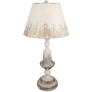 Clayre & Eef Lampa Stołowa Vintage 36x70cm Beżowo-Szaro-Złota