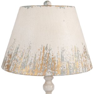 Clayre & Eef Lampa Stołowa Vintage 36x70cm Beżowo-Szaro-Złota
