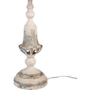 Clayre & Eef Lampa Stołowa Vintage 36x70cm Beżowo-Szaro-Złota