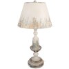 Clayre & Eef Lampa Stołowa Vintage 36x70cm Beżowo-Szaro-Złota