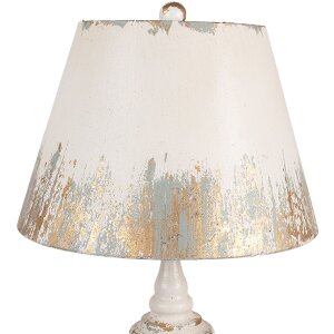 Clayre & Eef Lampa Stołowa Ø36x55cm Beżowo-Szara Vintage