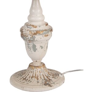 Clayre & Eef Lampa Stołowa Ø36x55cm Beżowo-Szara Vintage