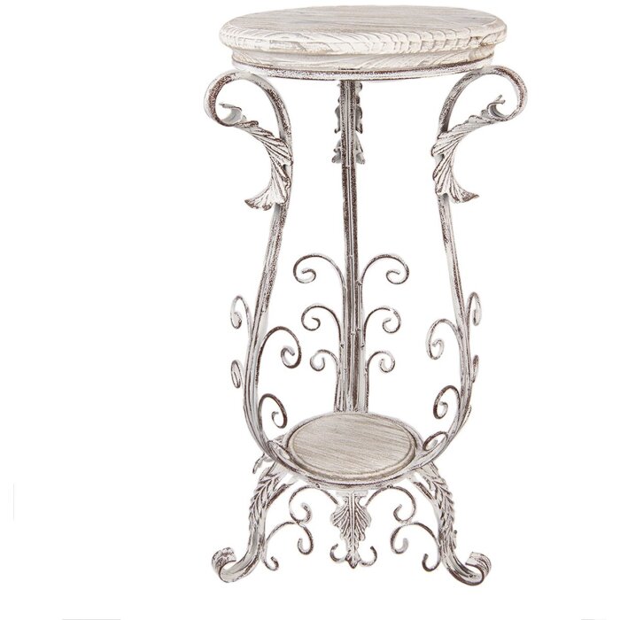 Clayre & Eef Stolik na Rośliny Shabby Chic 40x40x75 cm