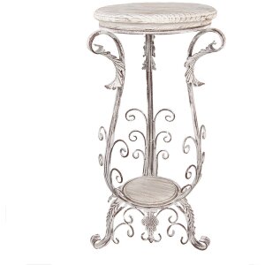 Clayre & Eef Stolik na Rośliny Shabby Chic 40x40x75 cm
