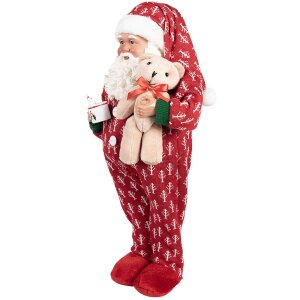 Clayre & Eef Święty Mikołaj 45 cm – Dekoracja Świąteczna