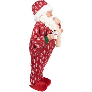 Clayre & Eef Święty Mikołaj 45 cm – Dekoracja Świąteczna