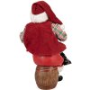 Clayre & Eef Święty Mikołaj z dzbankiem piwnym – rustykalna figurka dekoracyjna 24 cm