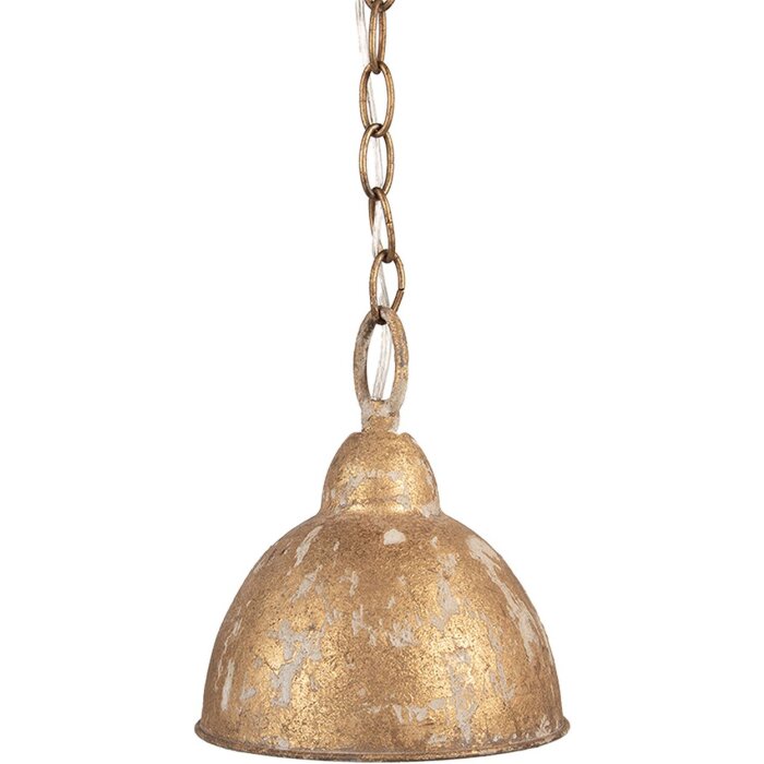 Clayre & Eef Lampa Wisząca Vintage Ø20x22cm E14 Złota