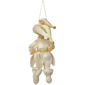 Clayre & Eef Ozdoba Zawieszka Elf Beżowo-Złota 28 cm