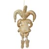 Clayre & Eef Dekoracja Wisząca Elf 14x10x38 cm Beżowo-Złota