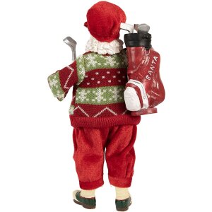 Clayre & Eef Figurka Świętego Mikołaja Golf 15x10x28 cm