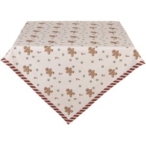 Obrus Clayre & Eef CGM01 100x100 cm Beżowo-Brązowy