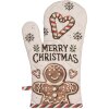Clayre & Eef Rękawica Kuchenna 18x30 cm Beżowo-Brązowa