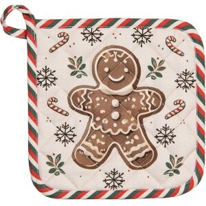 Clayre & Eef CGM45 Przechwyty do garnków 20x20 cm Beżowo-brązowe