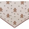 Clayre & Eef CGM65 Obrus na stół 50x160 cm Beżowo-brązowy