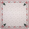 Clayre & Eef TCH01 Obrus 100x100 cm Beżowo-Zielono-Czerwony