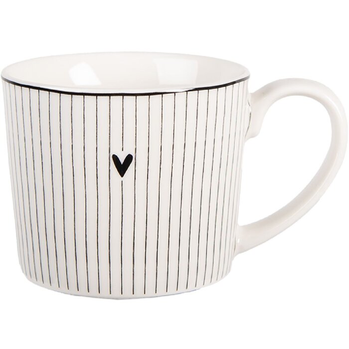 Clayre & Eef Kubek Porcelanowy 275 ml 12x8x7 cm