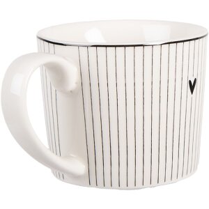 Clayre & Eef Kubek Porcelanowy 275 ml 12x8x7 cm