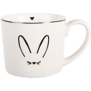 Clayre & Eef Kubek Porcelanowy 275 ml 12x8x7 cm