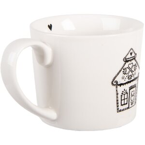 Clayre & Eef Kubek Biało-Czarny 275ml