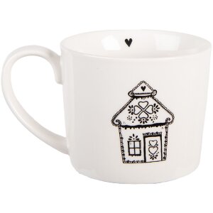 Clayre & Eef Kubek Biało-Czarny 275ml