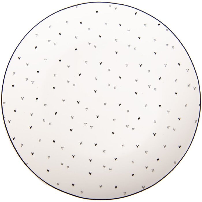Clayre & Eef Mały Talerz Porcelanowy Ø 20 cm