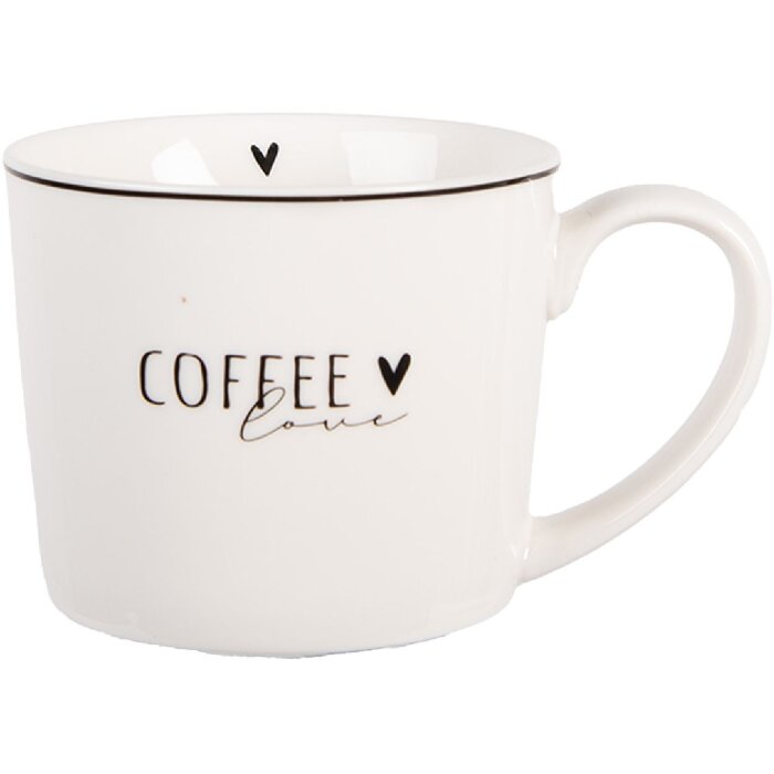 Clayre & Eef Kubek 275 ml Biały & Czarny