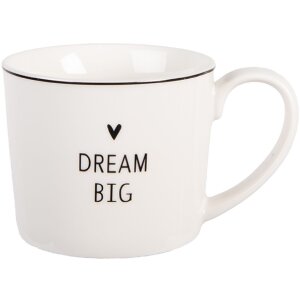 Clayre & Eef Kubek Porcelanowy 275 ml Biało-Czarny