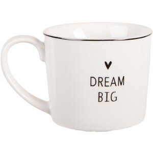 Clayre & Eef Kubek Porcelanowy 275 ml Biało-Czarny