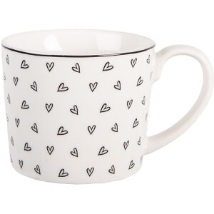 Clayre & Eef Kubek 275 ml Biało-Czarny