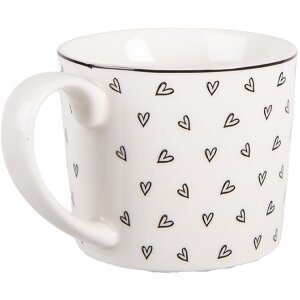 Clayre & Eef Kubek 275 ml Biało-Czarny