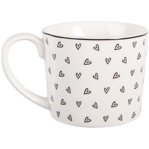 Clayre & Eef Kubek 275 ml Biało-Czarny