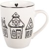 Clayre & Eef Kubek 350 ml Beżowo-Czarny