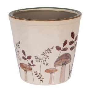 Clayre & Eef Doniczka Ceramiczna Ø 21x20 cm Beżowo-Brązowa