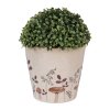 Clayre & Eef Doniczka Ceramiczna Ø 21x20 cm Beżowo-Brązowa