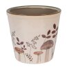 Clayre & Eef Doniczka Ceramiczna Ø 21x20 cm Beżowo-Brązowa